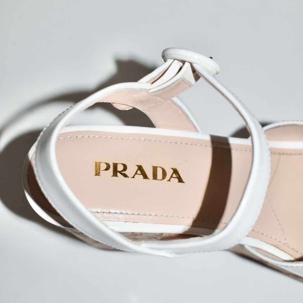 PRELOVED PRADA CALZATURE DONNA SHOES SIZE 37 - Picture 7 of 9